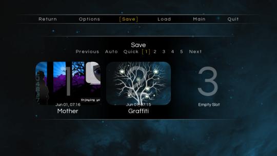 The Censor Save Game Screen