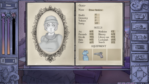 Dark Whispers Status Screen